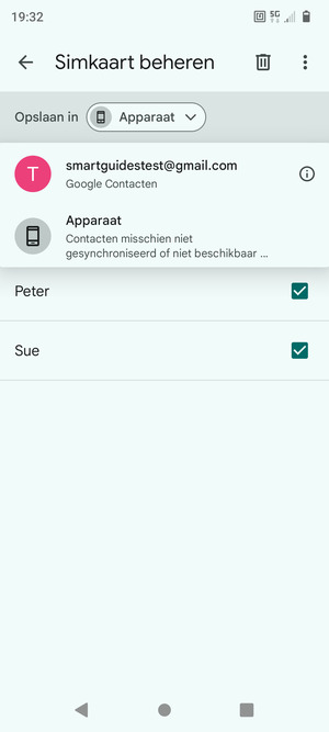 Selecteer uw Google-account