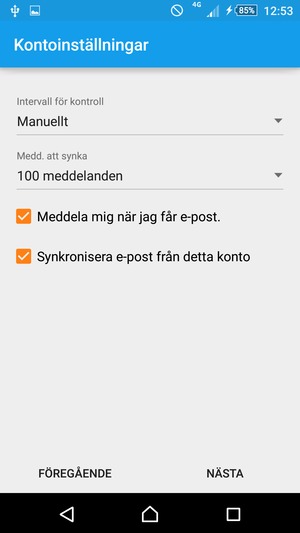 Välj NÄSTA