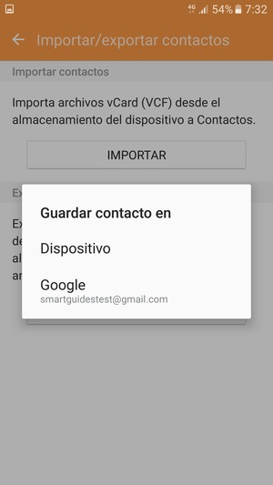 Seleccione su cuenta Google