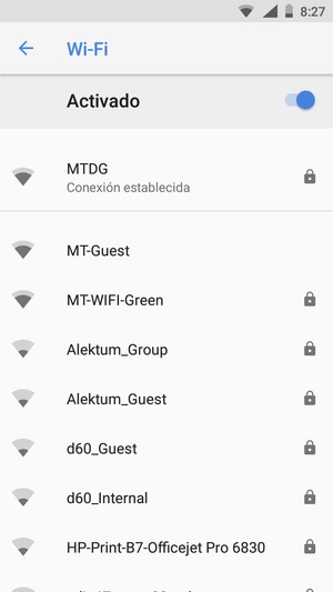 Ahora está conectado a la red Wi-Fi