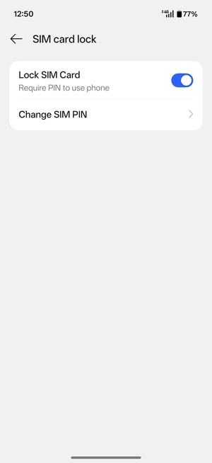 Select Change SIM PIN