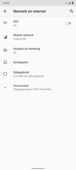 Selecteer Mobiel netwerk