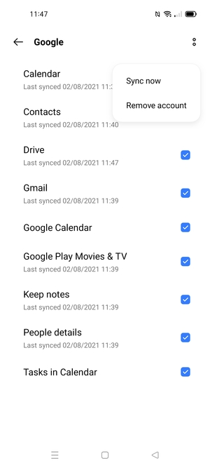 Select Sync now