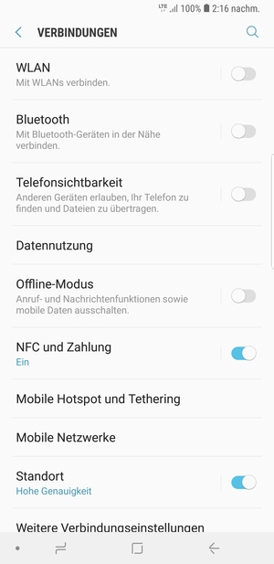 Wählen Sie Mobile Netzwerke
