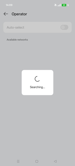 Wait for the search to finish