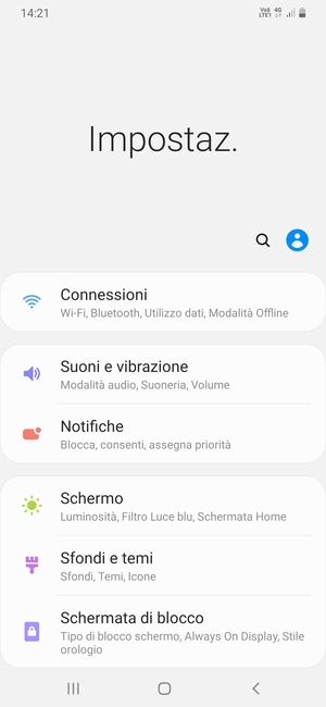 Seleziona Connessioni