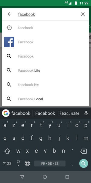 Saisissez le nom de l'appli et sélectionnez Rechercher
