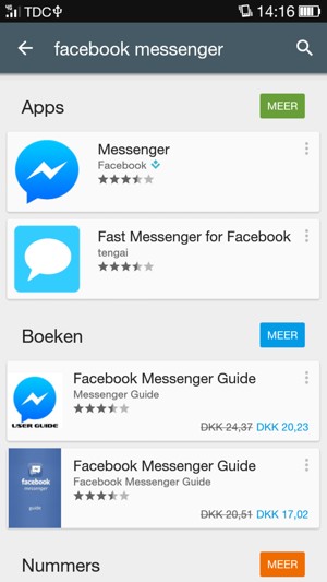 Selecteer de app