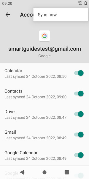 Select Sync now