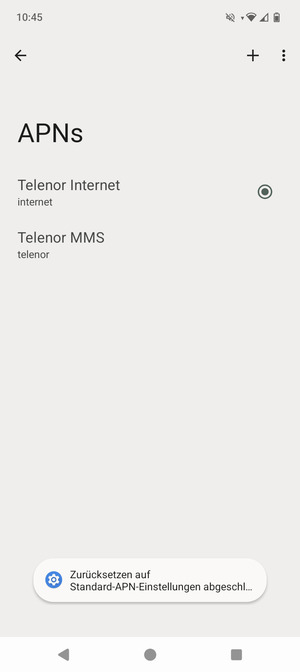 Wählen Sie Neuer APN
