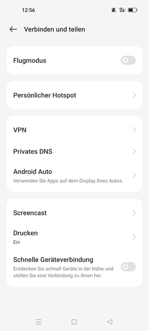Wählen Sie Persönlicher Hotspot
