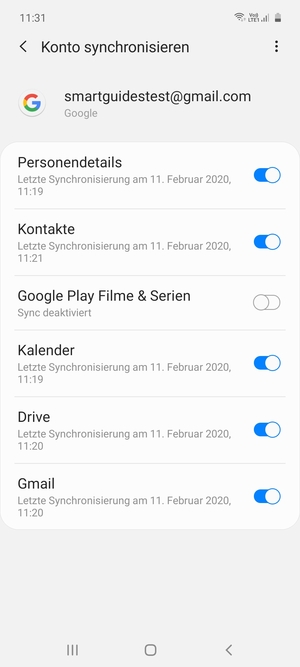 Wählen Sie die Menü-Taste
