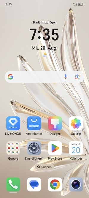 Wählen Sie Google