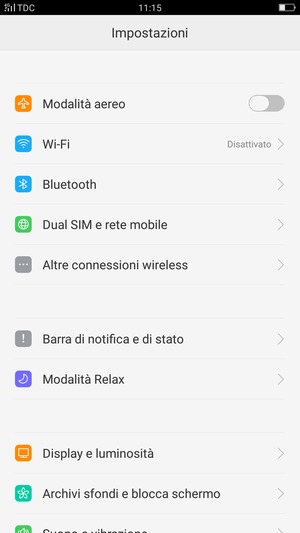 Seleziona Dual SIM e rete mobile