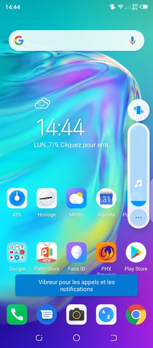 Sélectionnez Vibreur pour passer en mode silencieux