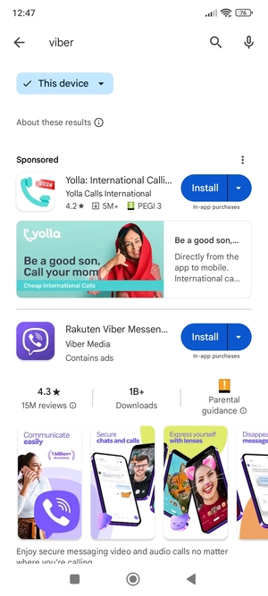 Select the app