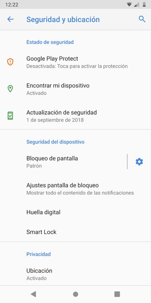 El teléfono ha sido asegurado con un bloqueo de pantalla.