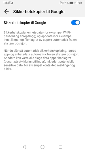 Velg tilbake-knappen
