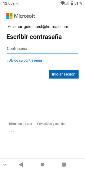 Introduzca su contraseña y seleccione Iniciar sesión