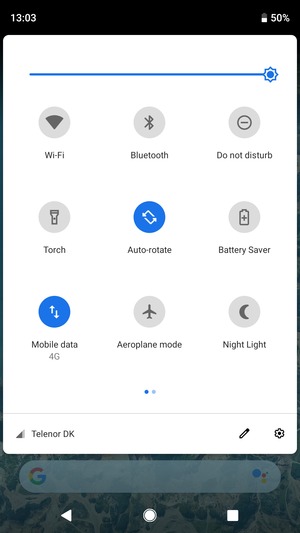 Adjust brightness to the required level