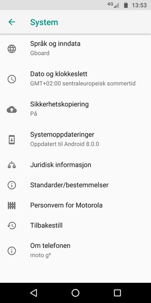 Velg Systemoppdateringer
