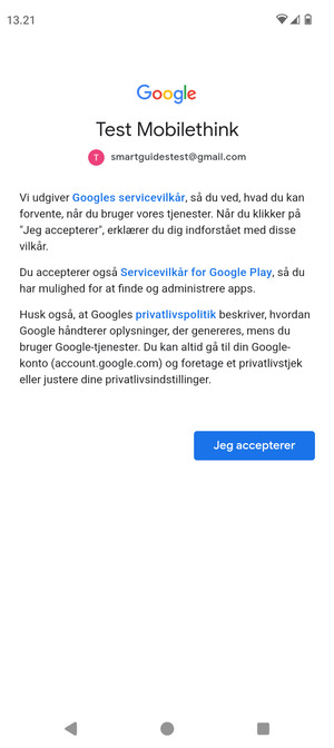 Vælg Jeg accepterer