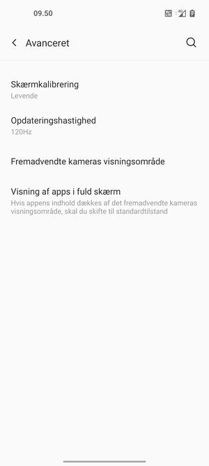 Vælg Opdateringshastighed
