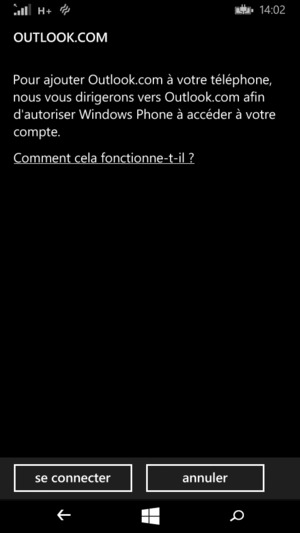 Sélectionnez se connecter