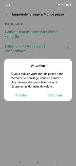 Sélectionnez Continuer