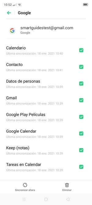 Seleccione Sincronizar ahora