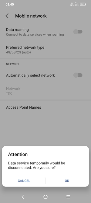 Select OK