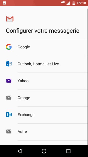 Sélectionnez Google