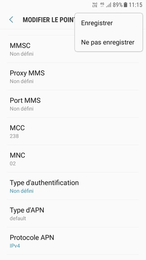 Sélectionnez Enregistrer