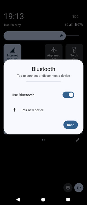 Turn off  Use Bluetooth