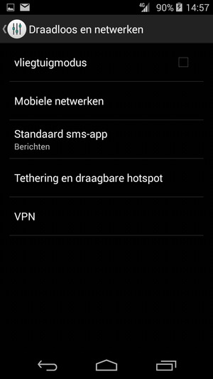 Selecteer Tethering en draagbare hotspot