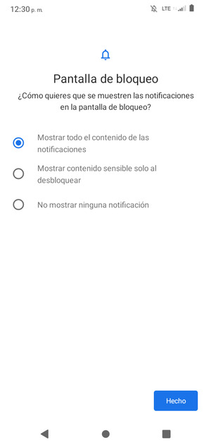 Seleccione la opción deseada y seleccione Hecho