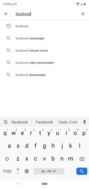 Voer de app-naam in en selecteer Zoeken