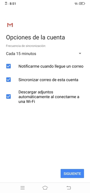 Seleccione SIGUIENTE