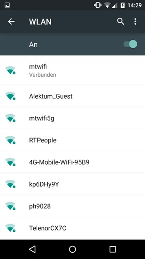 Sie sind nun mit dem WLAN-Netzwerk verbunden
