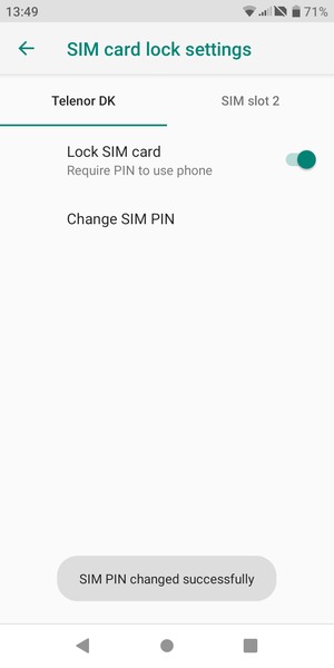 Your SIM PIN has been changed
