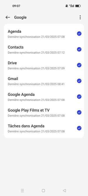 Sélectionnez le bouton du Menu