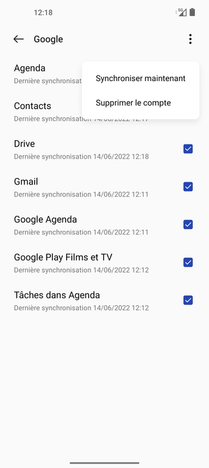 Sélectionnez Synchroniser maintenant