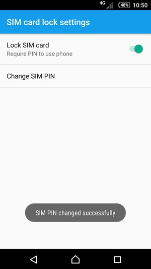Your SIM PIN has been changed
