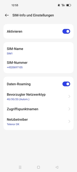 Schalten Sie Daten-Roaming an oder aus