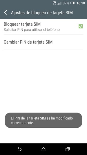 Su PIN de la tarjeta SIM ha sido cambiado