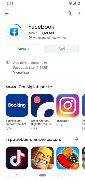Attendi il completamento del processo di installazione