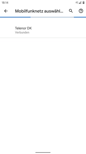 Wählen Sie einen Netzbetreiber von der Liste