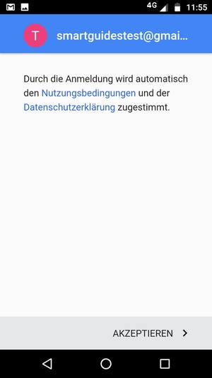 Wählen Sie AKZEPTIEREN