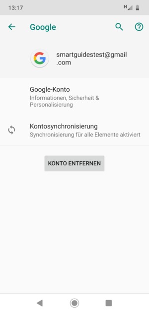 Wählen Sie Kontosynchronisierung