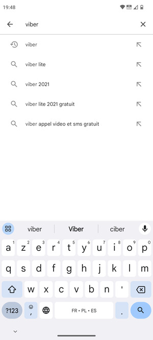 Saisissez le nom de l'appli et sélectionnez Rechercher